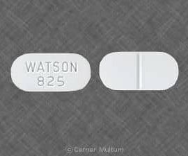 WATSON 825 Acetaminophen and Oxycodone Hydrochloride 650 mg / 10 mg